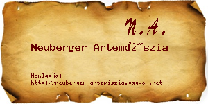 Neuberger Artemíszia névjegykártya